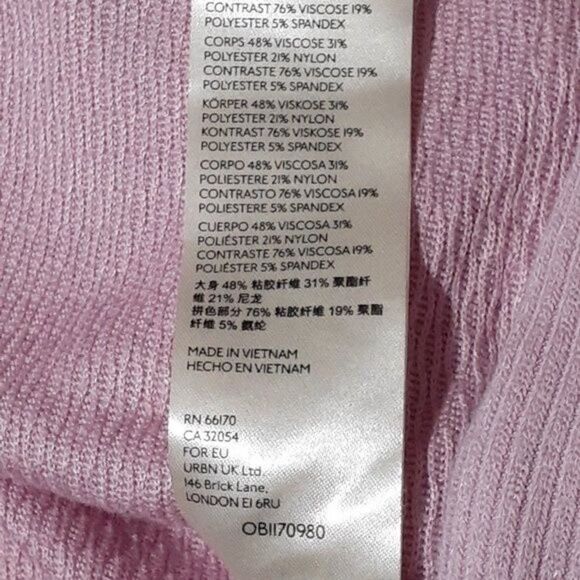 Free People We The Free Pink Snowy Thermal Side Split Long Sleeves  Extra Small - Picture 8 of 9